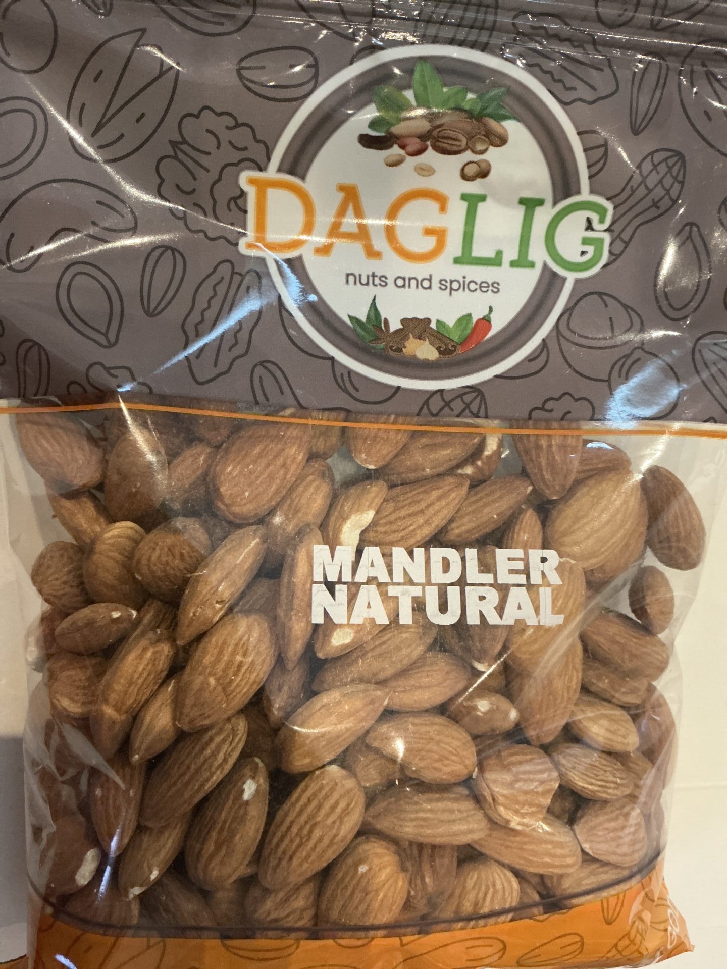 image Mandler natural almonds 250g - Image 1